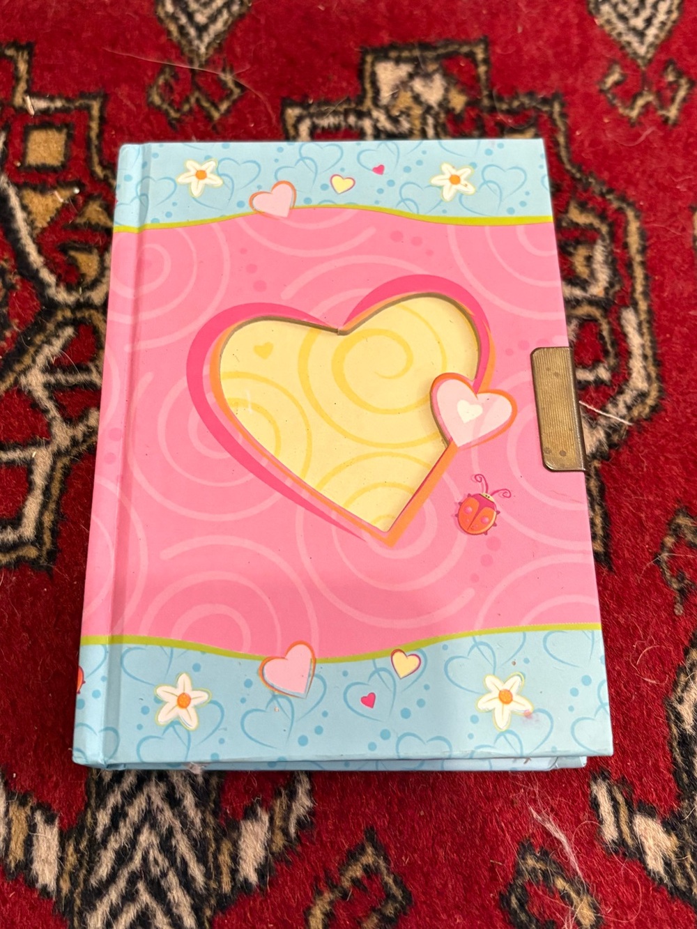 Vintage Heart Cut Out Brass Lock Diary